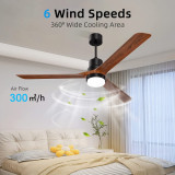 Ceiling Fans with Lights,60" Indoor and Outdoor Ceiling Fan with Remote Control, Modern Reversible DC Motor