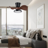 Quiet Ceiling Fan with LED Light 22" Large Air Volume Remote Control