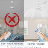 White Ceiling Fans with Lights,60" Modern Ceiling Fan with Remote Control, Modern Reversible DC Motor