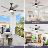Ceiling Fans with Lights and Remote, Outdoor Ceiling Fan with Lights